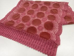 ビロードレース花模様ショール